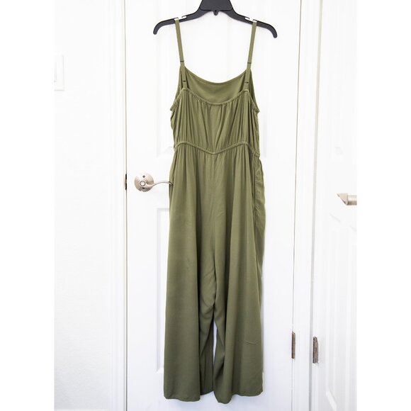 Gap Sleeveless Wide Leg Green Jumpsuit, size L - Picture 3 of 6